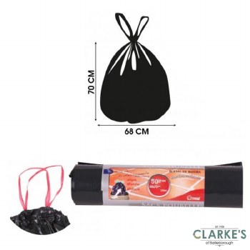 Refuse Bags 50 Litre 10 per Roll