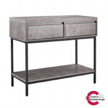 Frederic Concrete Effect Top Console Table