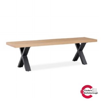 Frederic Oak Top Dining Bench
