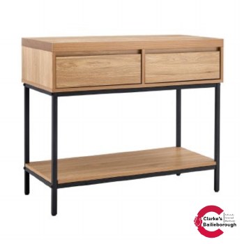Frederic Oak Top Console Table