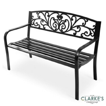 Garden Collection Metal Ornate Bench