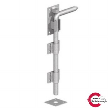 GateMate Galvanised Garage Door Bolt 450mm