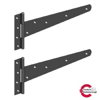 GateMate 150mm Light Tee Hinges - Black Finish