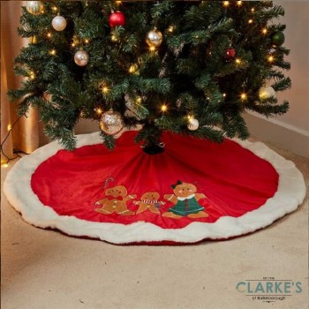 Gingerbread Family Christmas Tree Skirt