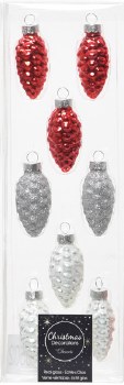 Glass Pinecone Baubles