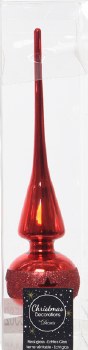 Glass Christmas Tree Topper 26cm