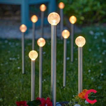 GlowBall Garden Solar Stake Lights Set of 10