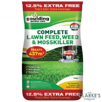 Goulding Complete Lawn Feed, Weed and Moss Killer 14kg