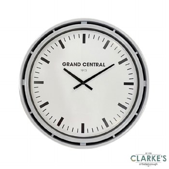 Grand Central Clock Grey Gloss 51cm