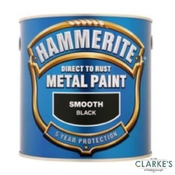 Hammerite Metal Paint Smooth Black 2.5 Litre
