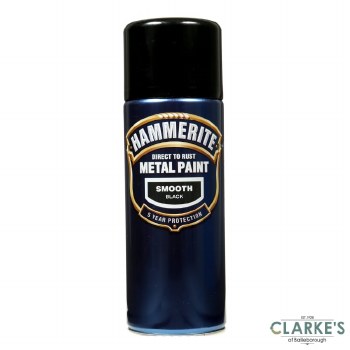 Hammerite Metal Spray Paint Smooth Black 400ml