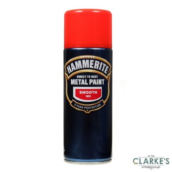 Hammerite Metal Spray Paint Smooth Red 400ml
