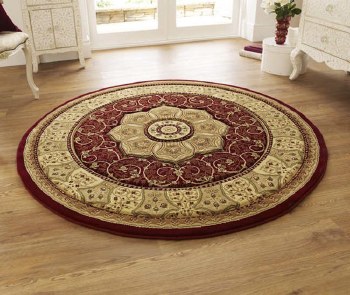 Heritage Circle Rug Red 150 x 150cm