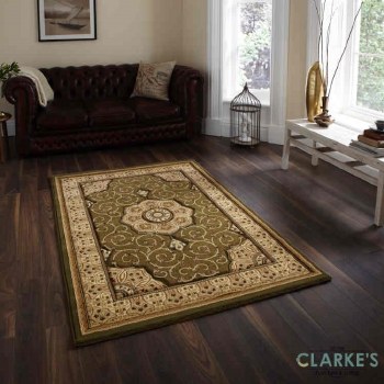 Heritage Traditional Green Rug 120 x 170cm
