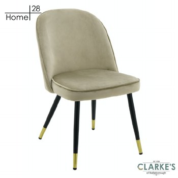 London Velvet Dining / Accent Chair Beige