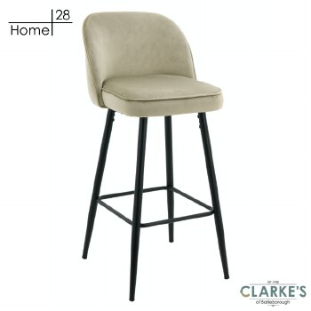 London Velvet Bar Stool Beige