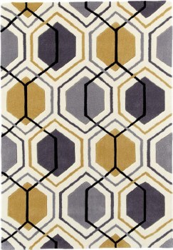 Hong Kong Rug HK7526 Grey/Yellow 120x170cm