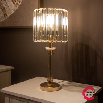 Imogen Glass Lamp Gold 40cm
