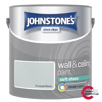 Johnstones Wall and Ceiling Soft Sheen Emulsion Paint 2.5L - Frosted Silver