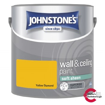Johnstones Wall and Ceiling Soft Sheen Emulsion Paint 2.5L - Yellow Diamond