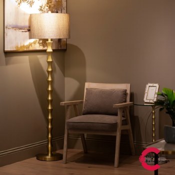 Julia Floor Lamp Gold-Champagne