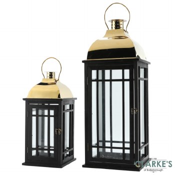 Julie Lantern Set Black/Gold