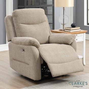 Keegan Power Recliner Armchair Oatmeal