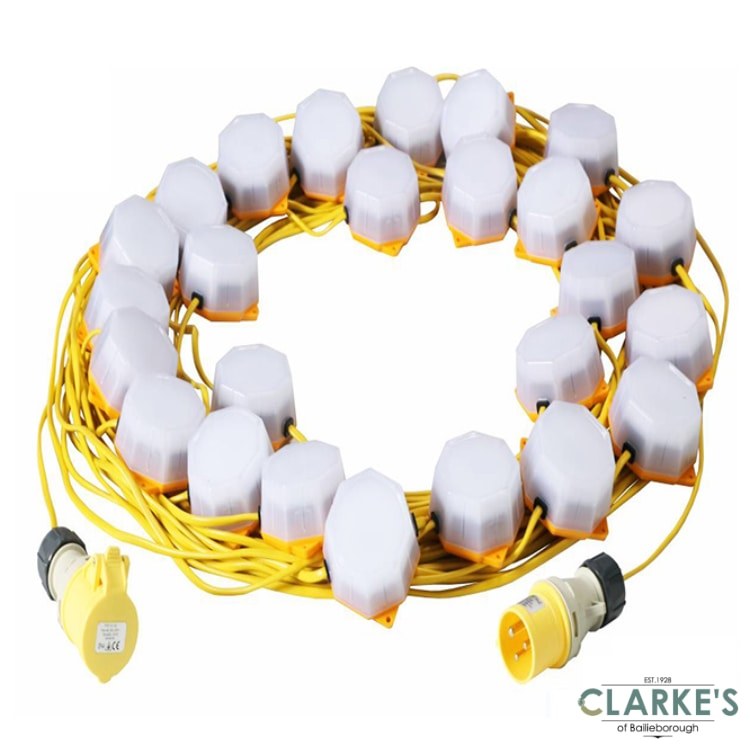 Power LED Festoon Light Kit 110v 50 Metre Clarkes Bailieborough