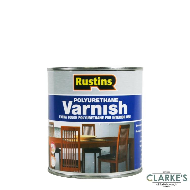 Rustins Polyurethene Varnish Satin Dark Oak 250ml Clarkes Bailieborough