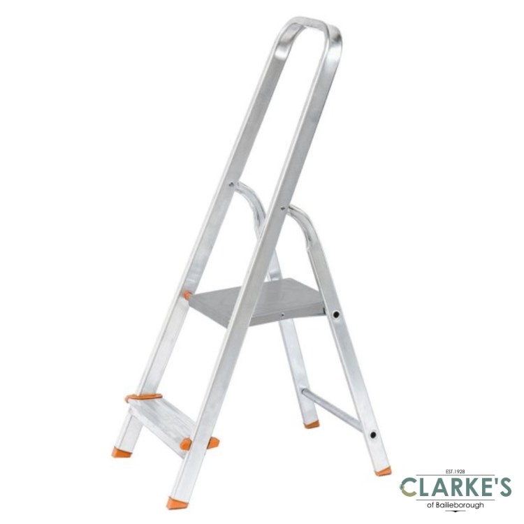 BuildWorx 2 Tread Aluminium Step Ladder Clarkes Bailieborough