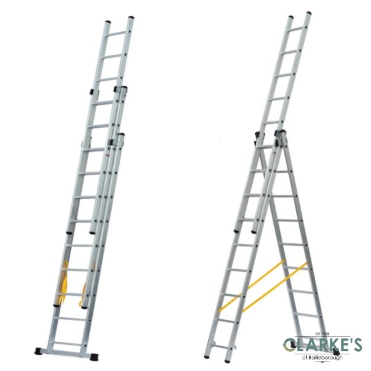 BuildWorx 1.8m 3 Section 3 Way Aluminium Combination Ladder