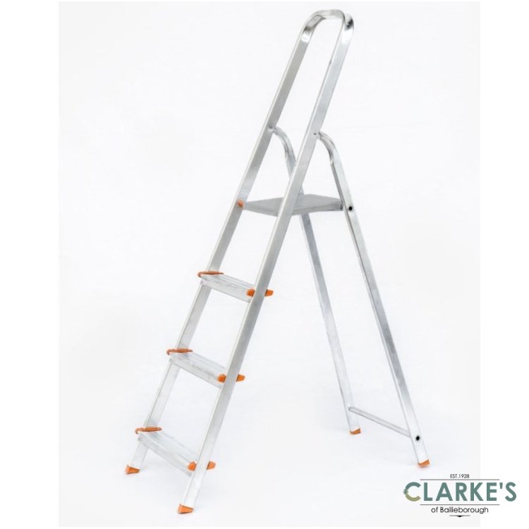 BuildWorx 4 Tread Aluminium Step Ladder Clarkes Bailieborough