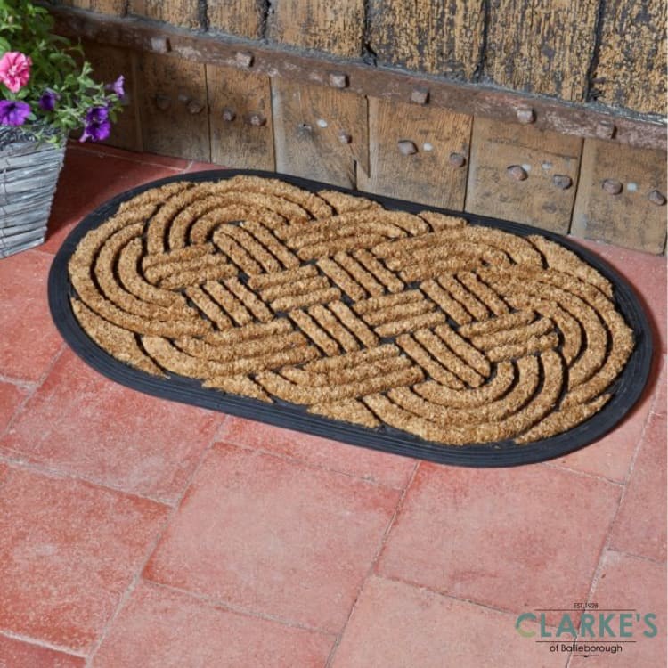 Celtic Knot Heavy Duty Coir Door Mat 75 x 45 cm Clarkes Bailieborough