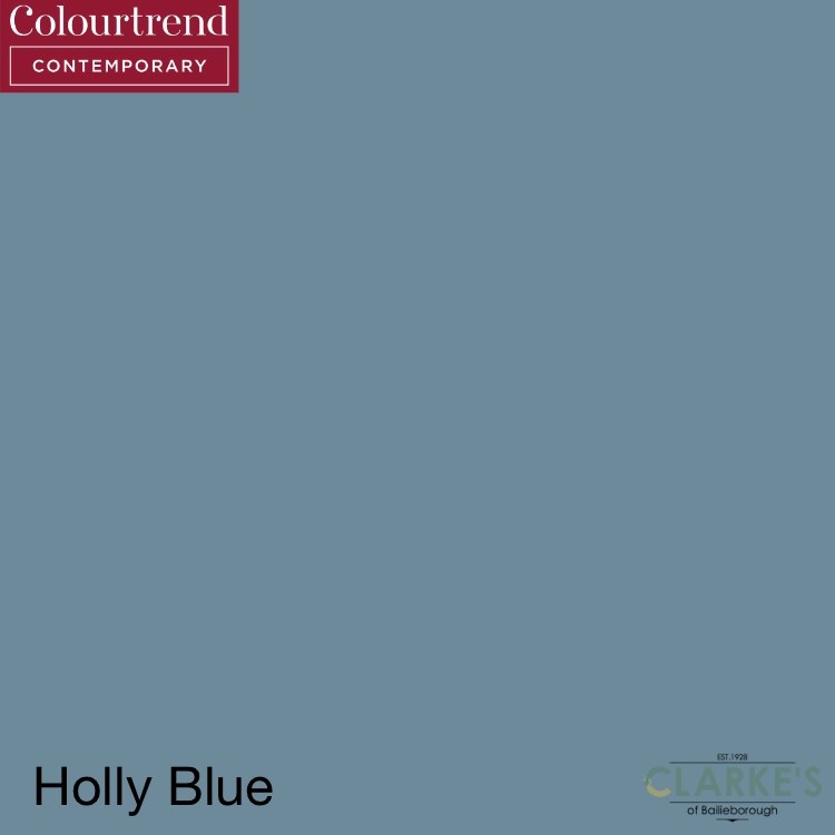 Colourtrend Contemporary Ceramic Matt Paint Holly Blue Colour 1 Litre Clarkes Bailieborough