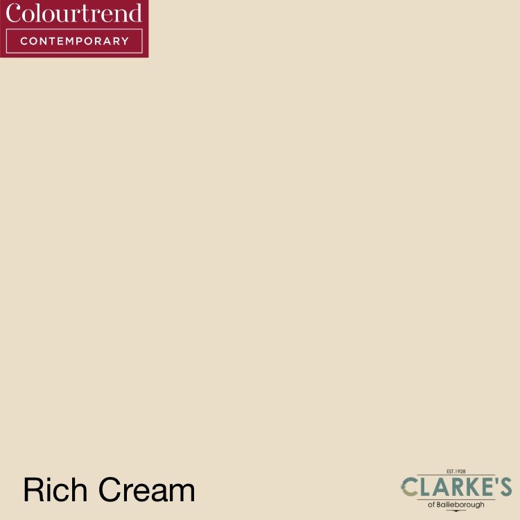 Colourtrend Contemporary Ceramic Matt Rich Cream Paint 1 Litre Clarkes Bailieborough