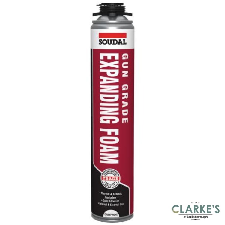 Soudal B3 Gap Filler Expanding Foam Gun Grade 750ml - Clarkes Bailieborough