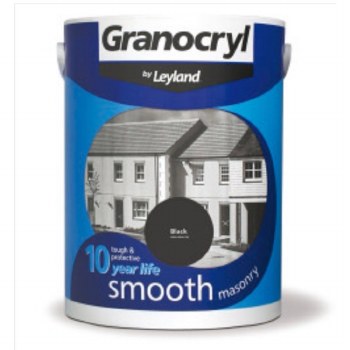 Leyland Granocryl Smooth Masonry Paint Black 2.5 Litre