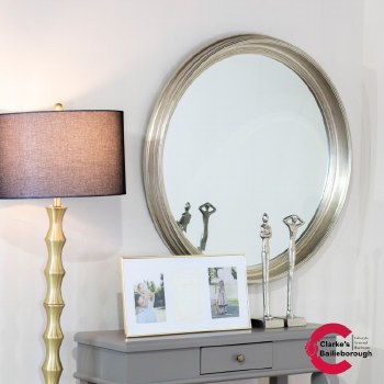 Lily Round Mirror Champagne 90cm