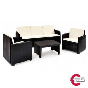 Lipari 4 Piece Rattan Garden Furniture Set