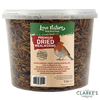 Love Nature Dried Worms 1 Litre