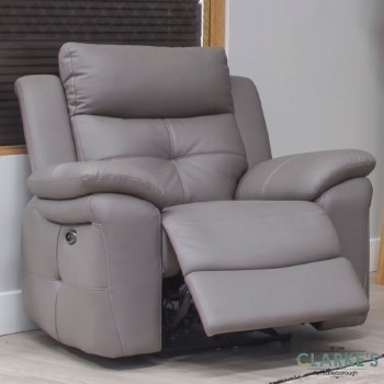 Lugano Power Recliner Armchair Storm Grey