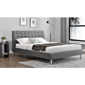 Lyra linen 4ft6 bed frame