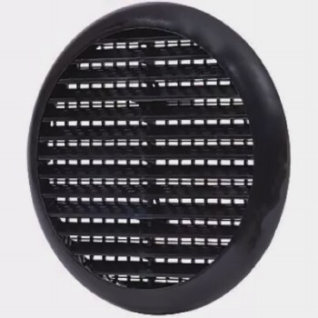Round Louver Vent Black 165mm