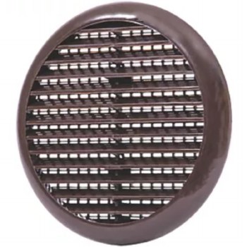 Round Louver Vent Brown 165mm