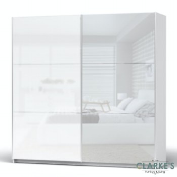 Marlon High Gloss Sliderobe 220 cm