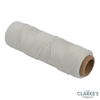 Marshaltown Twisted Nylon Masons Line White 87m