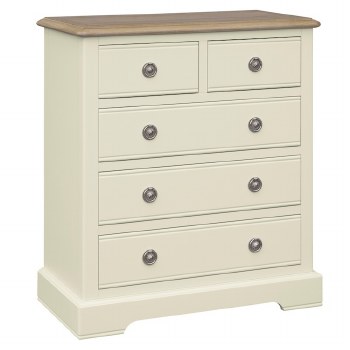 Meghan Oak 2 Over 3 Drawer Chest