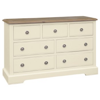 Meghan Oak 3 Over 4 Drawer Wide Chest