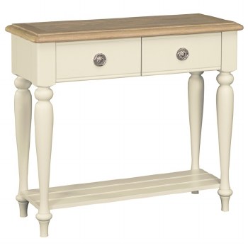 Meghan Oak Console Table with 2 Drawers