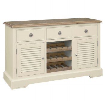 Meghan Oak Large Sideboard with Wine Rack